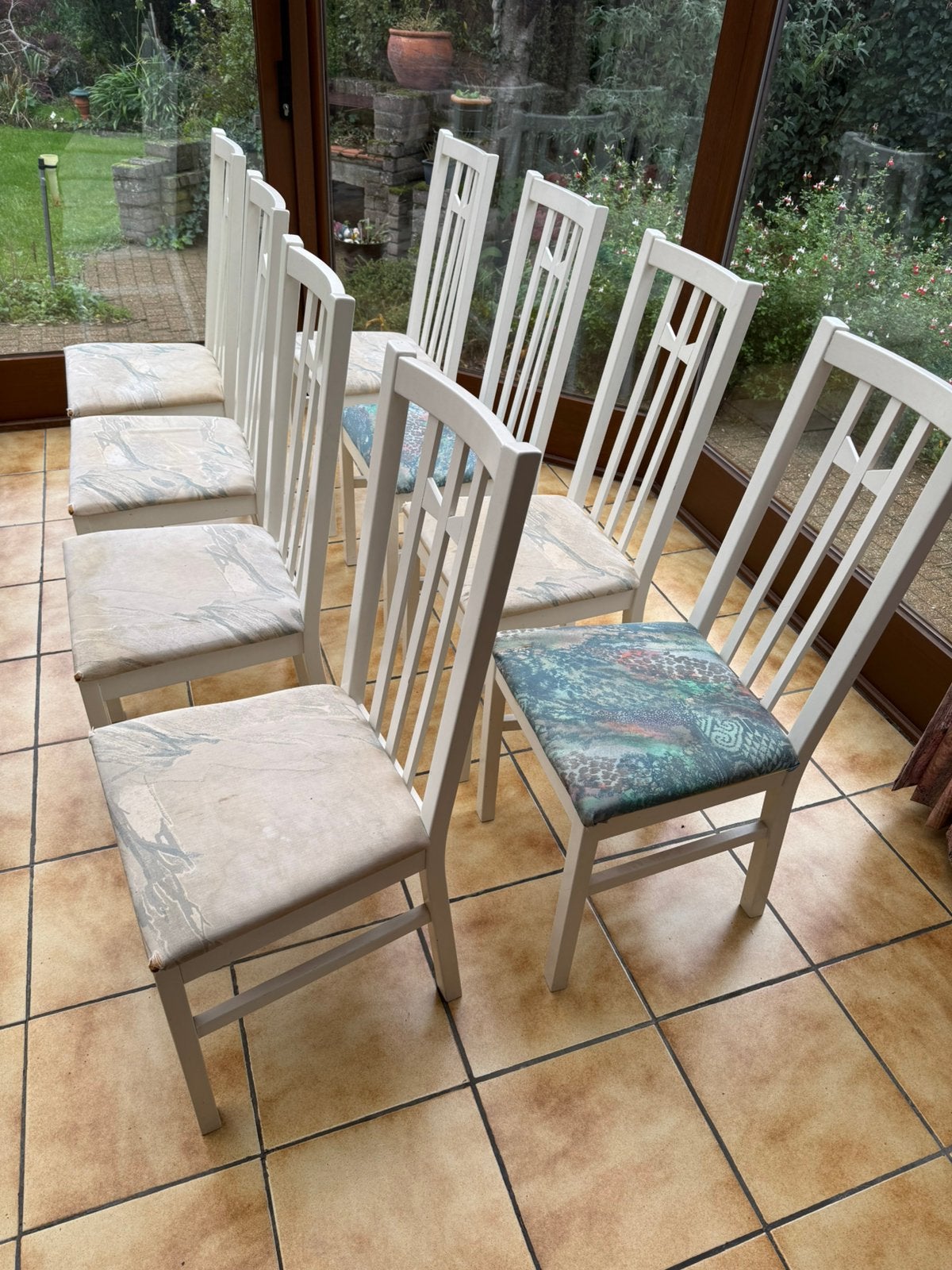 Gratis 8 eetkamerstoelen, Huis en Inrichting, Ophalen, Gebruikt