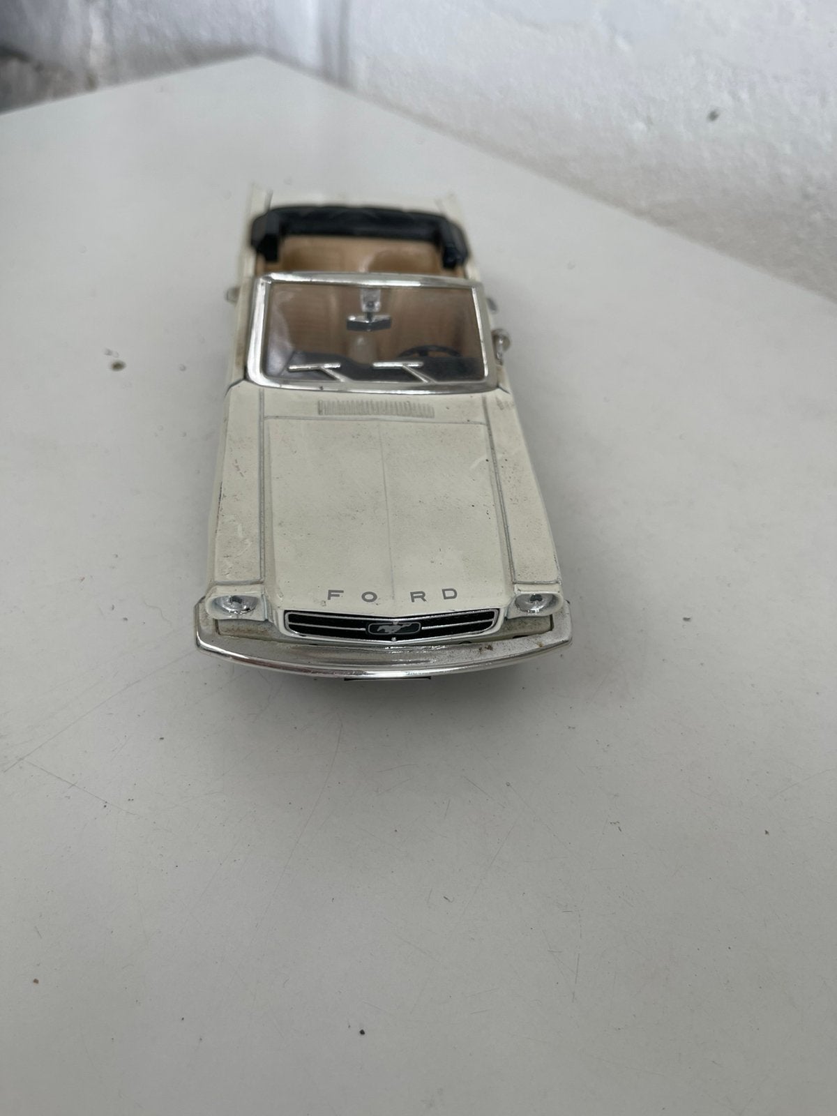 Vintage Bburago Ford Mustang Convertible (1964), Ophalen of Verzenden, Zo goed als nieuw, Auto