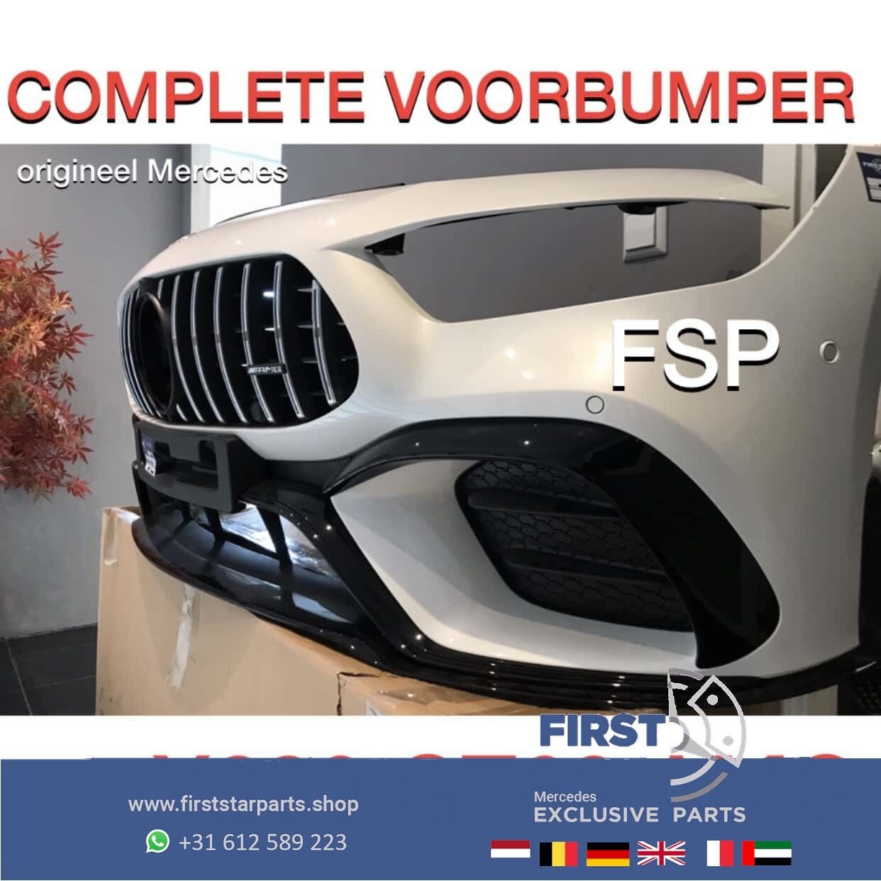 W290 X290 GT63S AMG VOORBUMPER COMPLEET WIT Mercedes GT 63 S, Utilisé, -, Avant, -