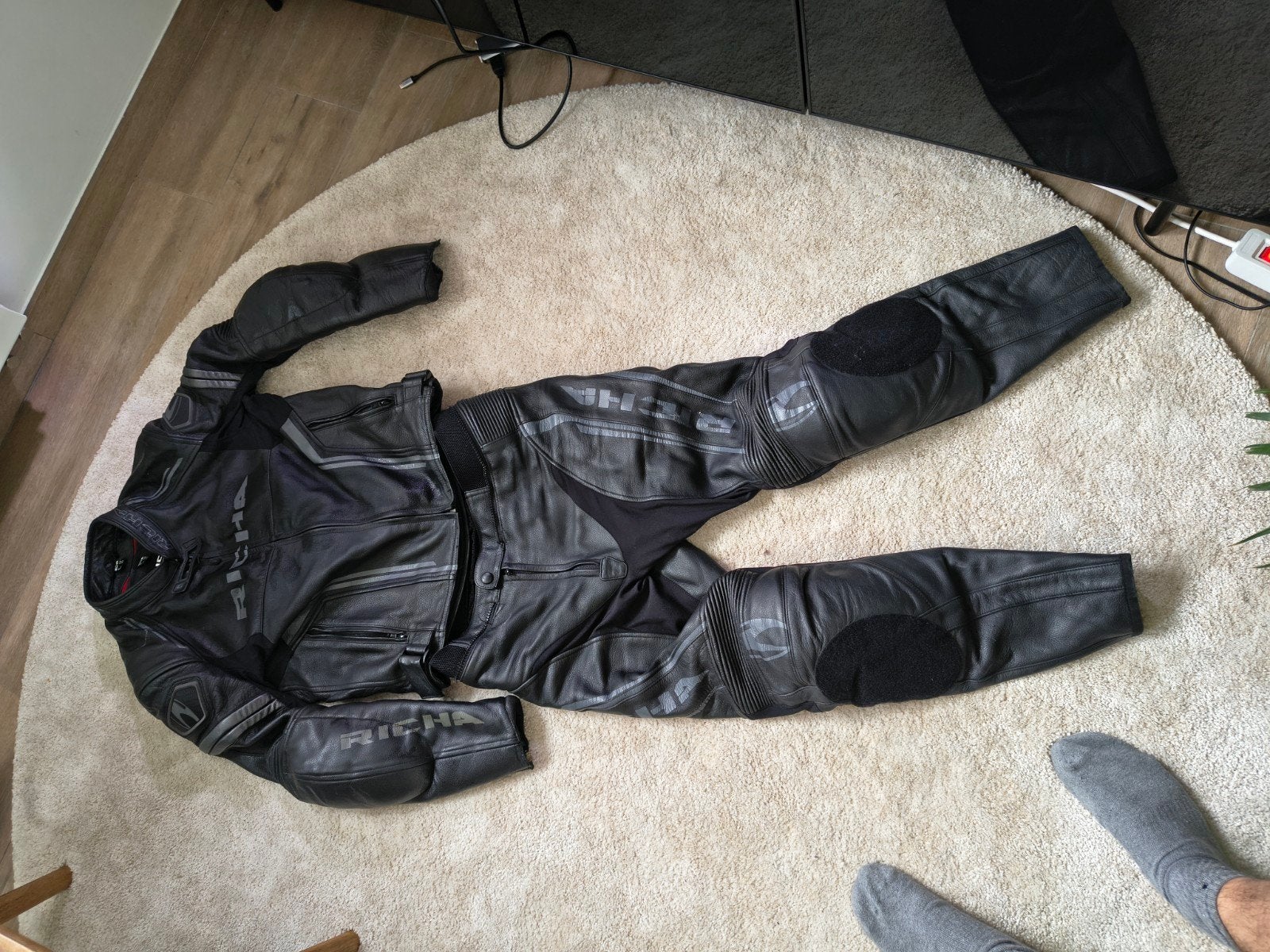 Richa ensemble 2 piece 50/52, Enlèvement, Pantalon | cuir