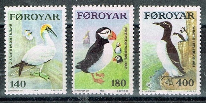 Timbres des îles Féroé - K 6042 - oiseaux de mer, Envoi, Non oblitéré