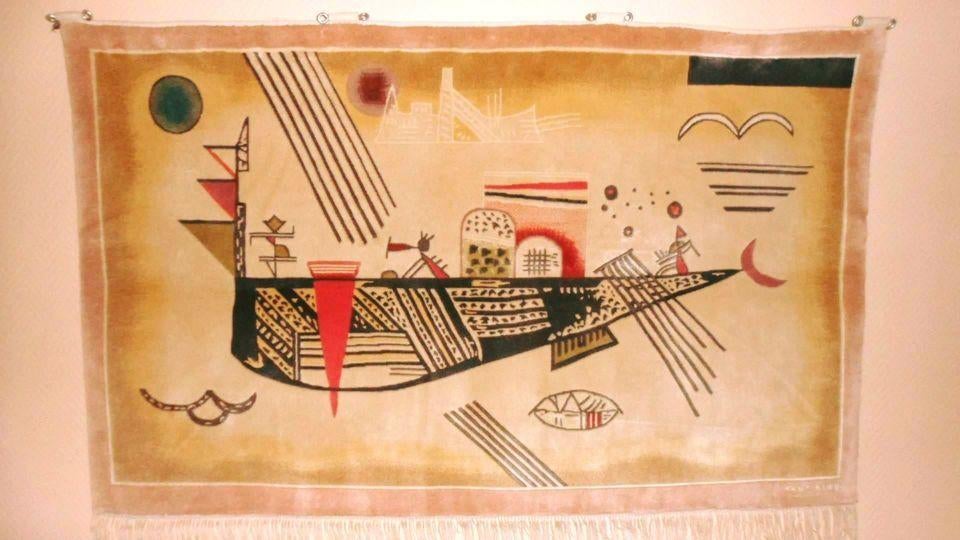 Kunst moderne wandtapijt (Wassily Kandinsky) van Puur zijde, Antiek en Kunst, Ophalen