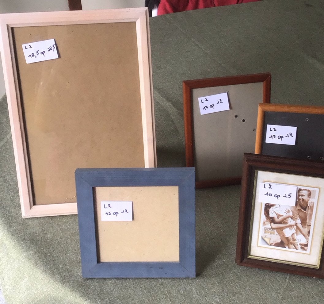 5 staande fotokaders, Ophalen, Gebruikt