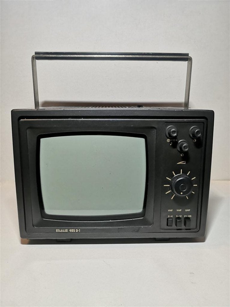 Téléviseur portable de collection Rétro Tv vintage 70s, Envoi, Audio et Vidéo