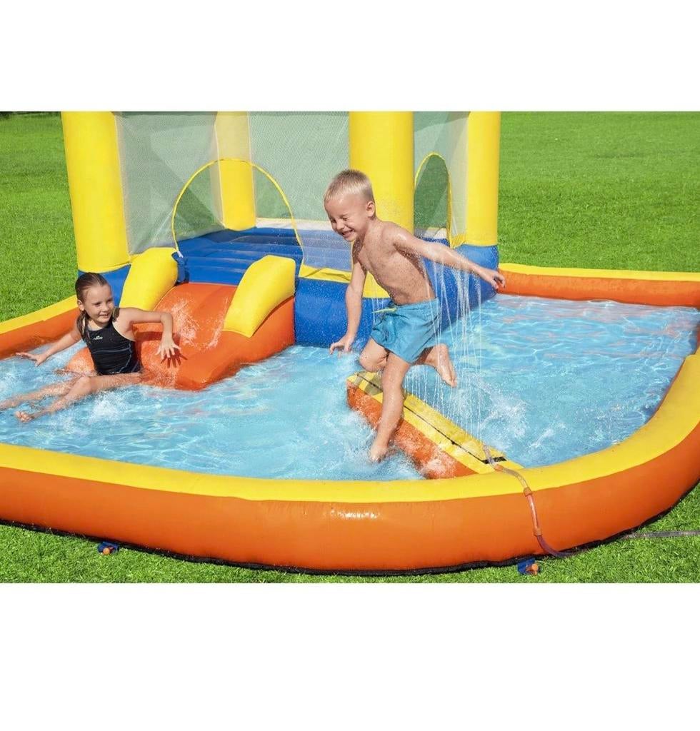 3x gebruikt! KINDER ZWEMBAD met glijbaan en fontein!, Enlèvement