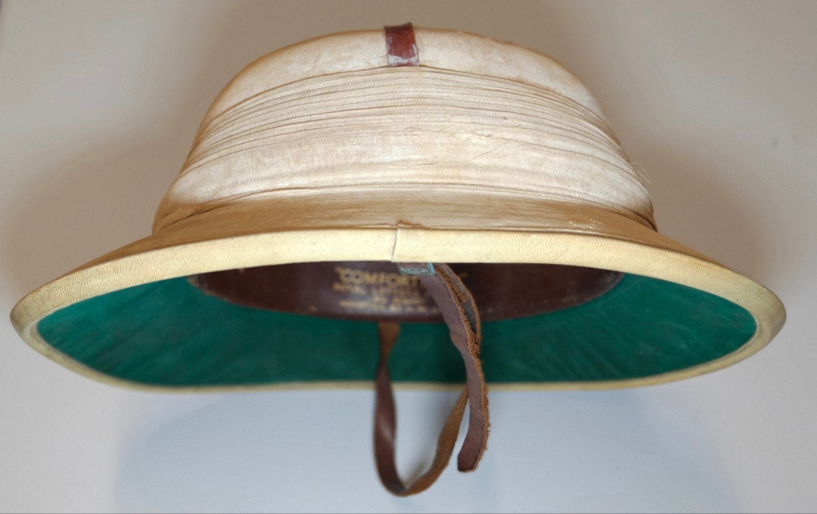 Authentieke Tropenhelm Belgisch- Congo - Leopoldville ca1920, Antiek en Kunst, Curiosa en Brocante, Ophalen of Verzenden