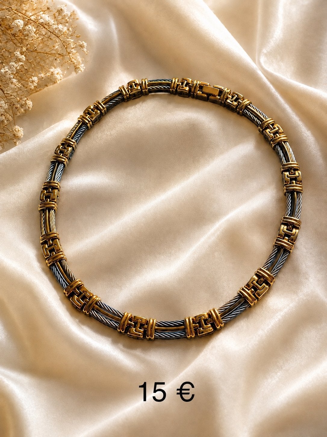 Collier élégant en métal – 45 cm – Comme neuf, Enlèvement, Comme neuf