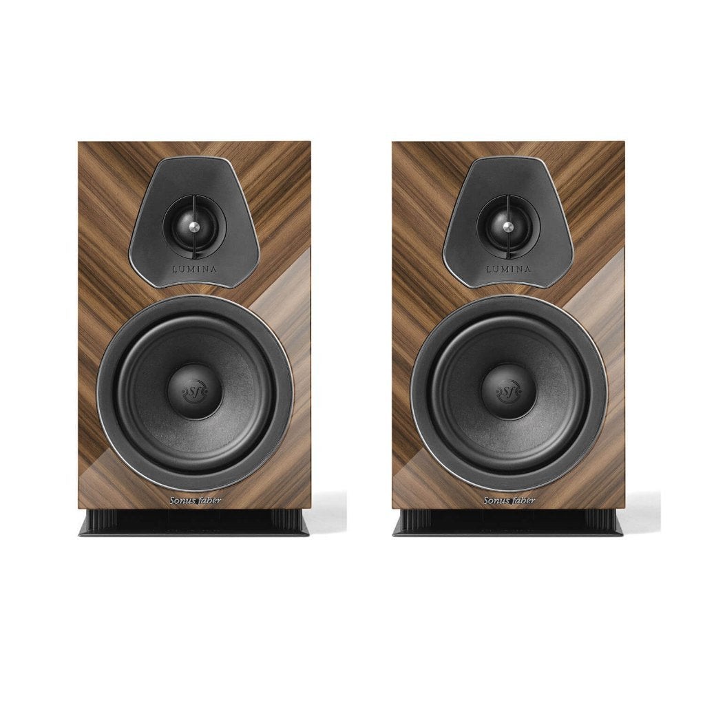 Sonus Faber Lumina II Amator Walnut (Set de 2), Enlèvement ou Envoi, Comme neuf, 60 à 120 watts, Enceinte d'étagère