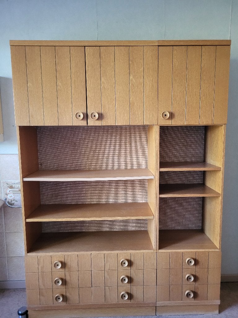 Complete eenpersoons slaapkamer in licht eiken, Huis en Inrichting, Ophalen, Gebruikt, Eenpersoons, Wit
