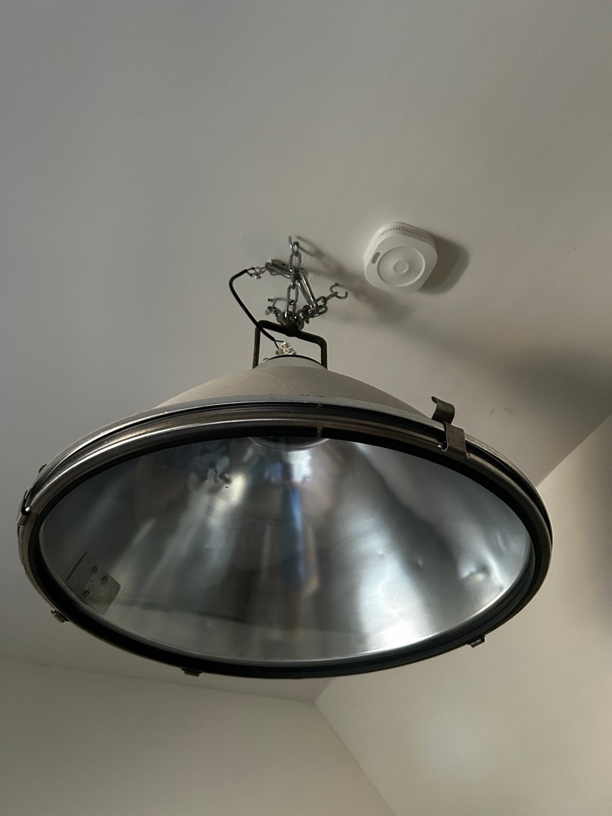 Industriële metale hanglamp (60cm), Huis en Inrichting, Lampen | Hanglampen, Ophalen, Zo goed als nieuw