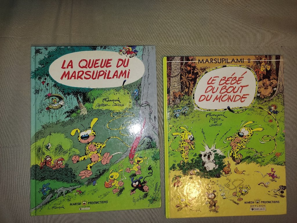 2 albums du marsupilami : t1 et 2 (e.o).(à la pièce ou lot)., Plusieurs BD, Enlèvement ou Envoi, Comme neuf, Franquin - Batem - Greg