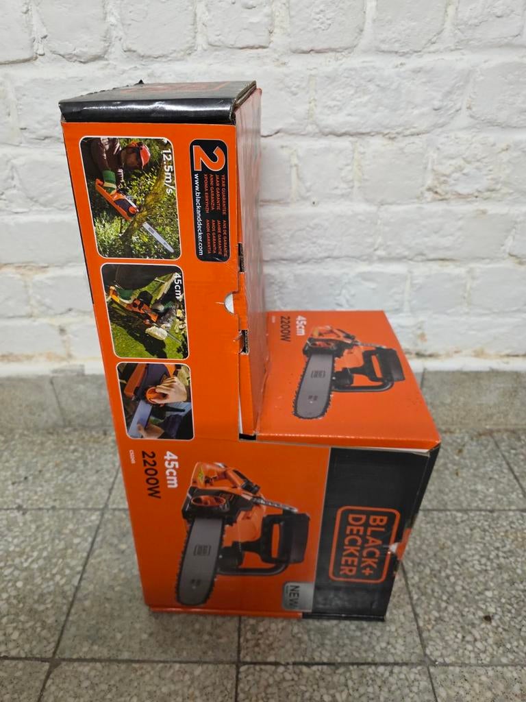 Tronçonneuse électrique BLACK+DECKER 2200W - 45cm, Collections, Enlèvement