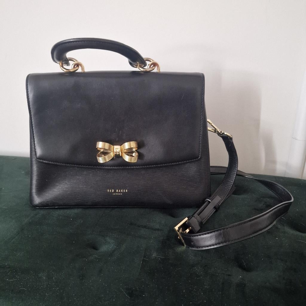 Zwarte Ted Baker handtas, Handtassen en Accessoires, Tassen | Damestassen, Ophalen of Verzenden, Zo goed als nieuw, Zwart, Handtas