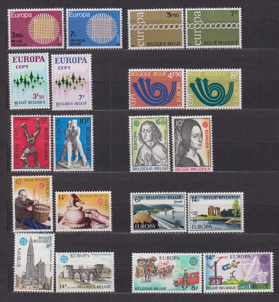 België Europa CEPT 1970-1979 **, Postzegels en Munten, Postzegels | Europa | België, Verzenden, Europa, Postfris, Postfris