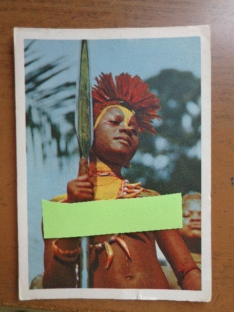 Postkaart Naakt - A travers le Congo, fille de chef Topoke, Verzenden, Gelopen, Overige thema's