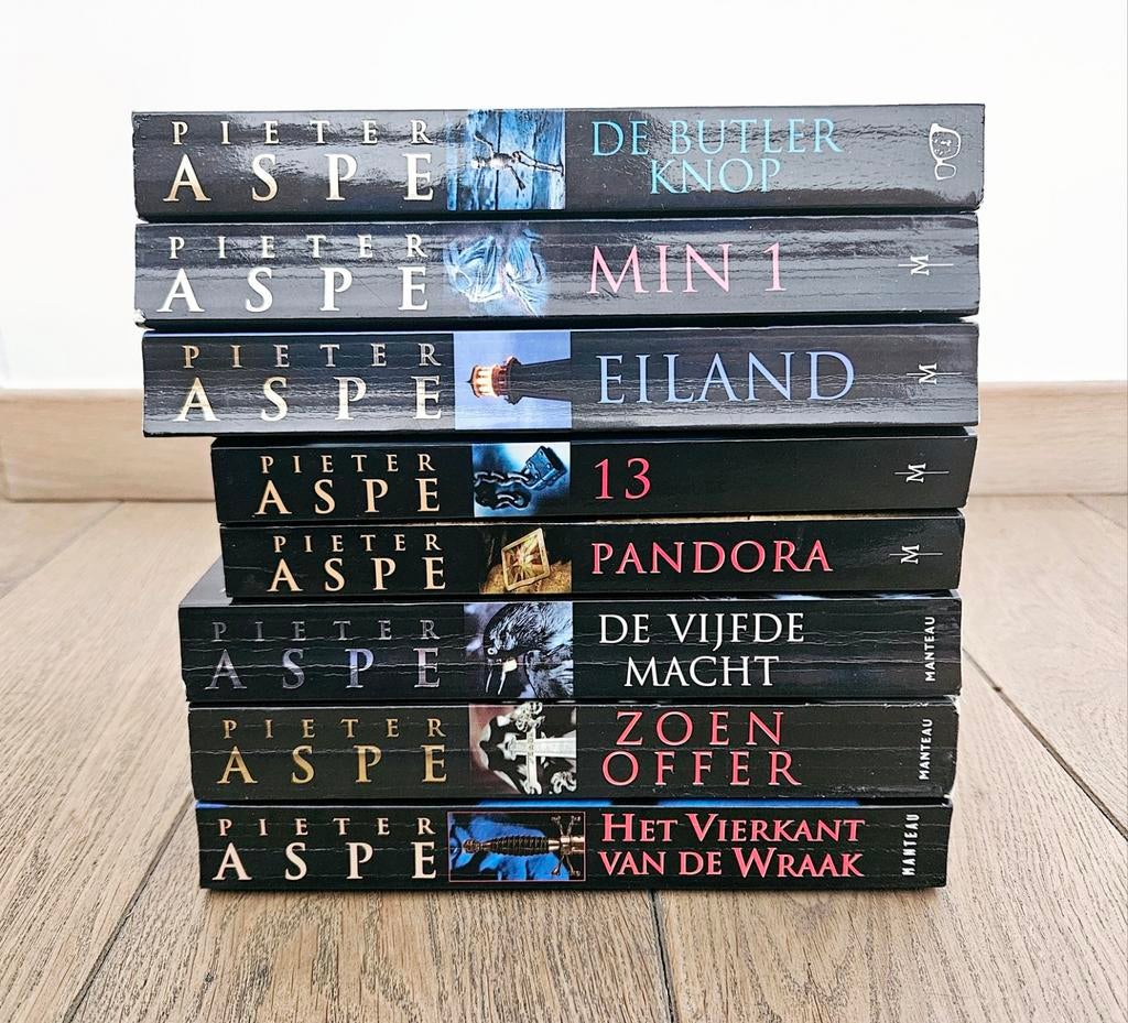 Pieter Aspe (lot van 8 boeken), Boeken, Ophalen of Verzenden, Gelezen, Pieter Aspe