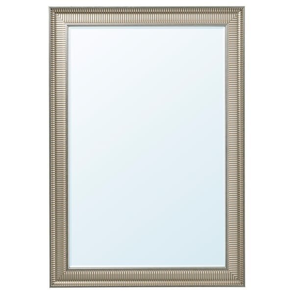 Ikea songe spiegel 91x130 cm zilver, Huis en Inrichting, Ophalen, 100 tot 150 cm, Zo goed als nieuw, 75 tot 100 cm