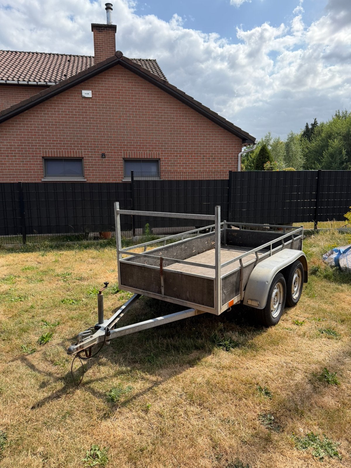 Aanhangwagen dubbelas ongeremd, Auto diversen, Aanhangers en Bagagewagens, Ophalen, Zo goed als nieuw