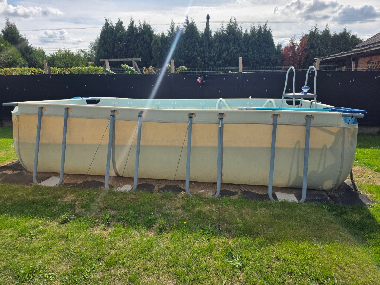 Compleet en ruime opzetzwembad (ca. 3m x 5m, 1m hoog), Tuin en Terras, Zwembaden, Ophalen, Gebruikt, 200 tot 300 cm, 80 tot 120 cm