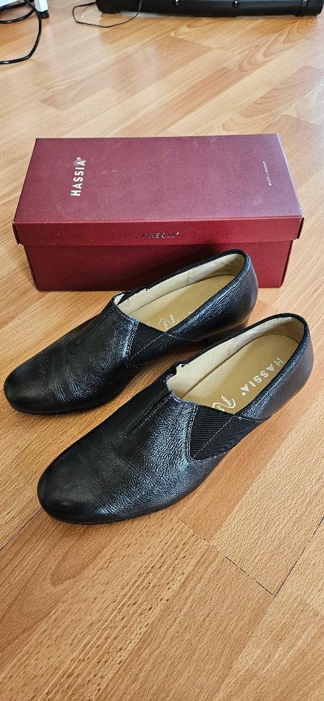 Hassia Damesschoenen uit leer maat 40, Hassia, Schoenen met lage hakken, Zwart, Ophalen of Verzenden