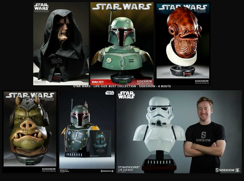 4 Sale Collection Star Wars Signed life-size bustes Rare !!!, Verzamelen, Ophalen, Zo goed als nieuw, Beeldje of Buste