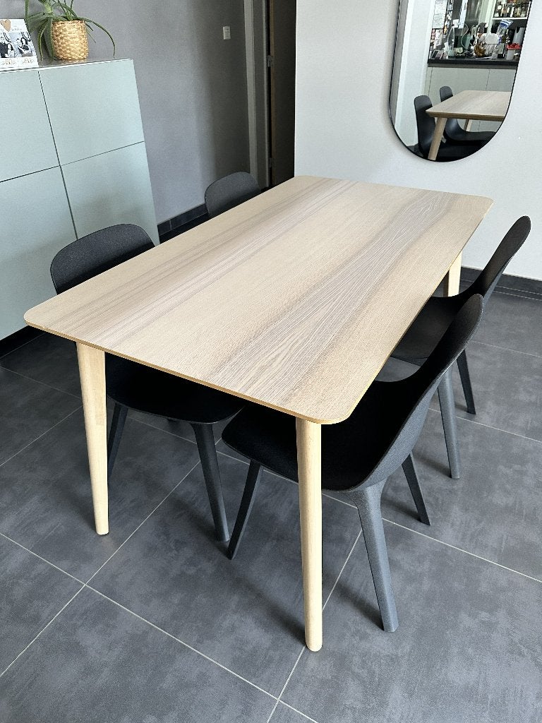 Ensemble Ikea table + 4 chaises, Maison & Meubles, 100 à 150 cm, Quatre personnes, Enlèvement, Utilisé