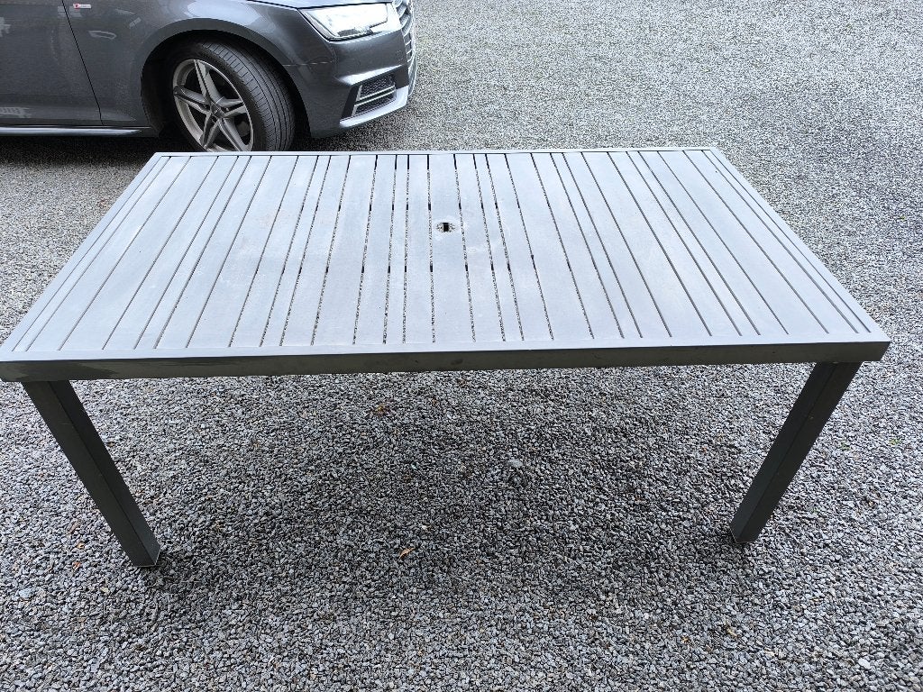 Table de jardin en aluminium, Enlèvement, Utilisé, Rectangulaire, Aluminium