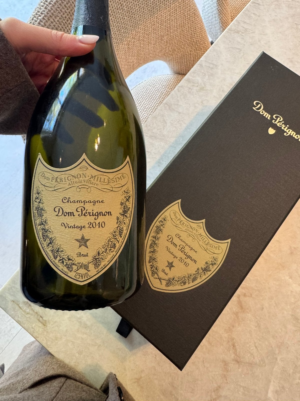 Lege fles dom perignon brut vintage 2010 met doos, Ophalen of Verzenden, Zo goed als nieuw