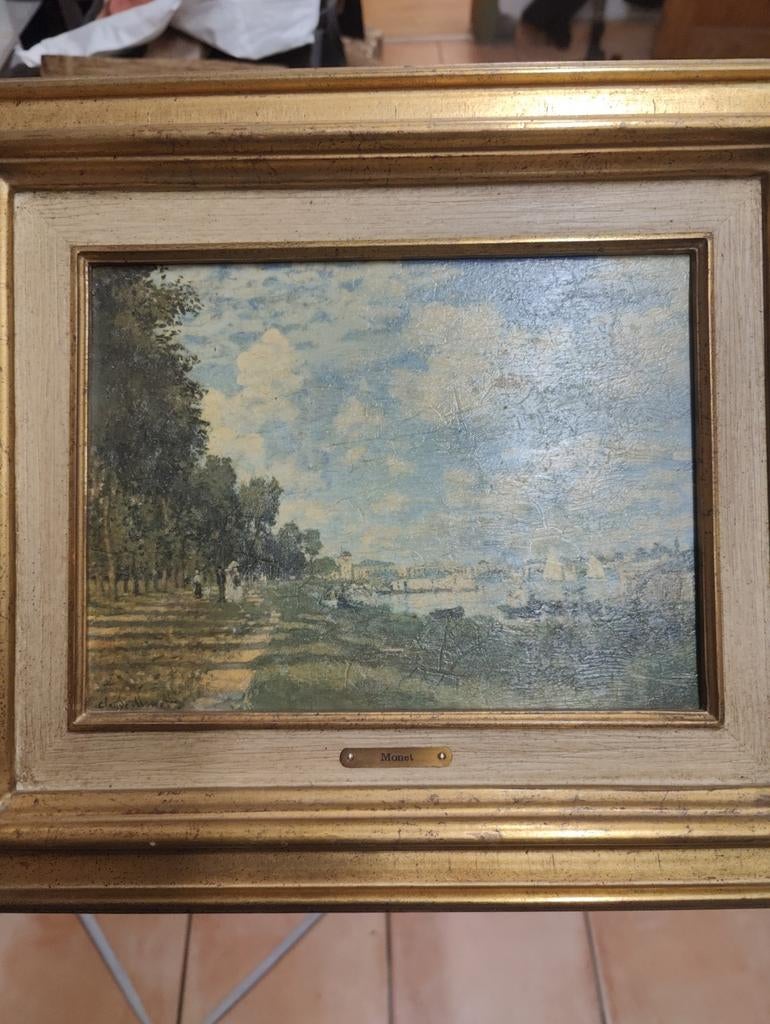 Tableau reproduction Claude Monet (1987) avec cadre doré, Enlèvement ou Envoi