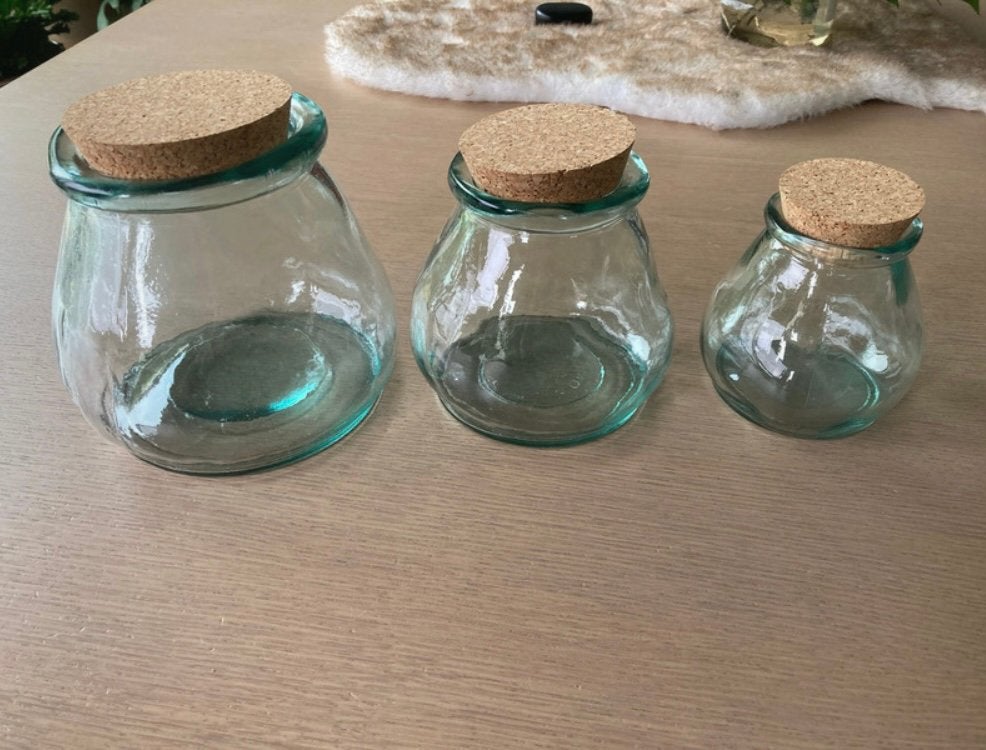 Set de 3 bocaux en verre, Enlèvement ou Envoi, Comme neuf, Verre