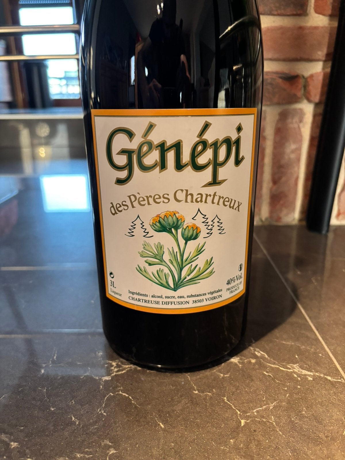 Génépi des pères Chartreux 3L alcool bouteille, Collections, Enlèvement, Comme neuf