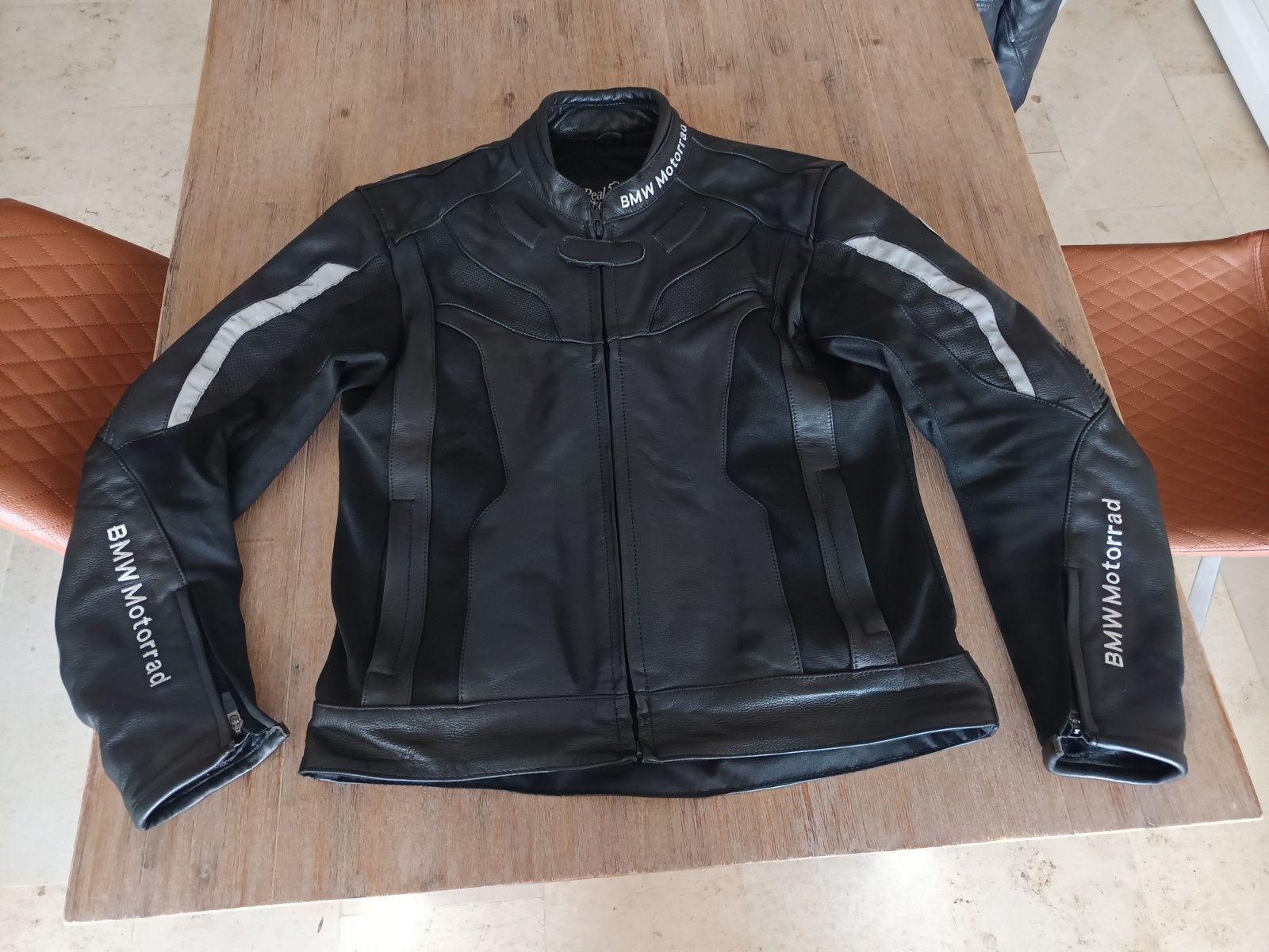 lederen jas bmw motorrad maat large, Ophalen of Verzenden, Tweedehands, Jas | leer