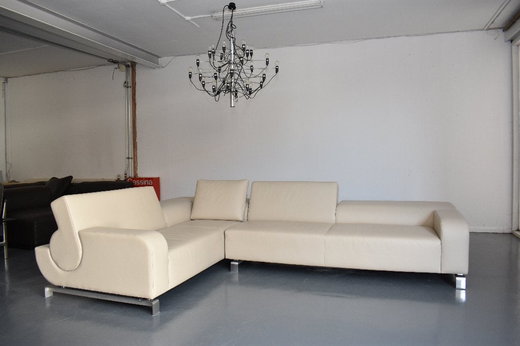 Prachtige Nieuwstaat Leolux design landscape hoekzetel, Enlèvement ou Envoi, Comme neuf, Cuir, Modern