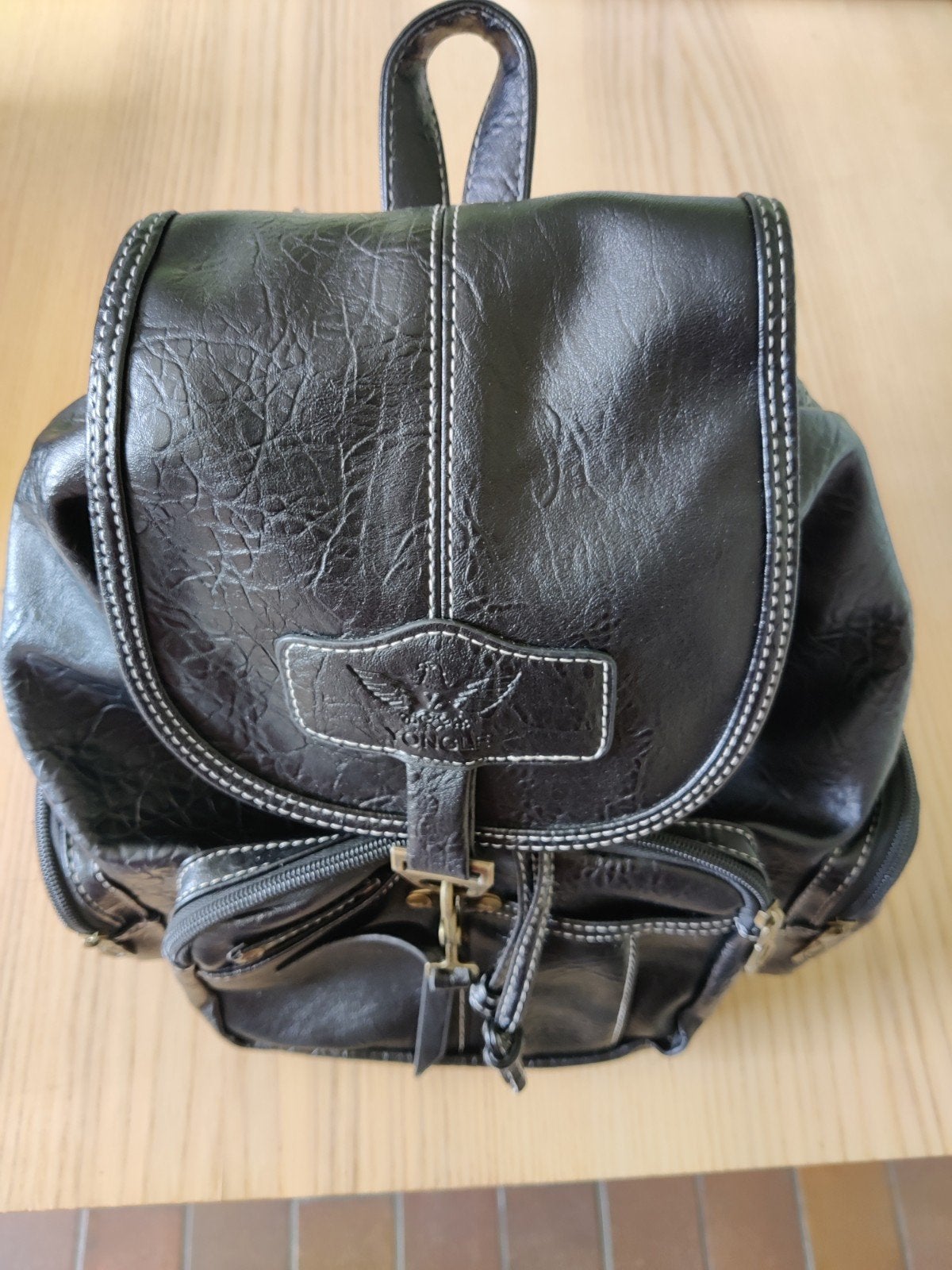 Lederen rugzak, Enfants & Bébés, Sac à langer bébé, Neuf, Sac à dos, Enlèvement