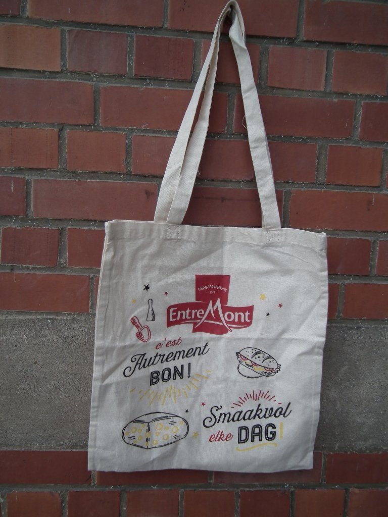 Sac fourre-tout 100% coton (Entre Mont) nouveau (40 x 37 cm), Envoi, Neuf, Beige, Autres types