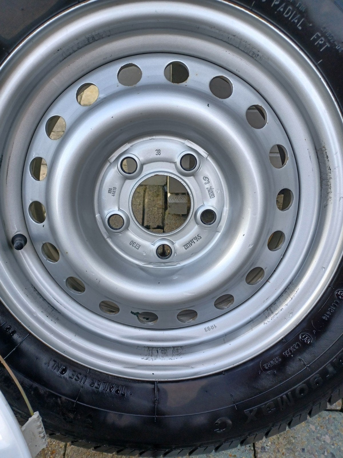 Twee stalen velgen met banden 14´´, Auto-onderdelen, Overig, 14 inch, Gebruikt, Banden en Velgen