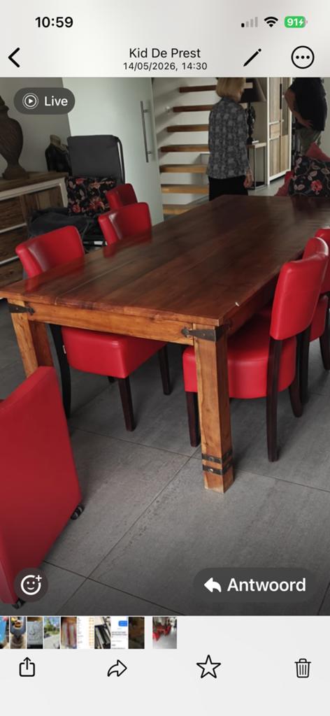 Heel mooie rustieke zware tafel, Ophalen, Zo goed als nieuw