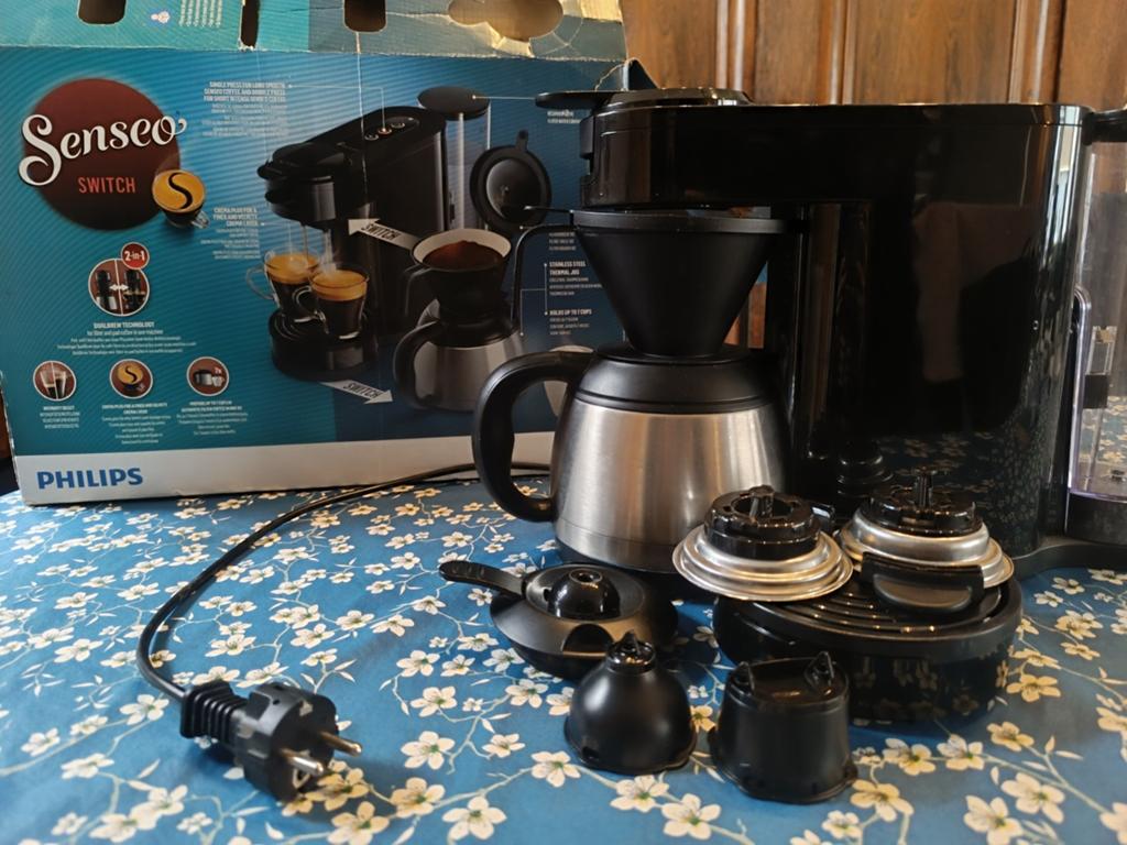 Percolateur et pad Senseo Switch, Dosettes et capsules de café, Réservoir d'eau amovible, Combiné, Comme neuf