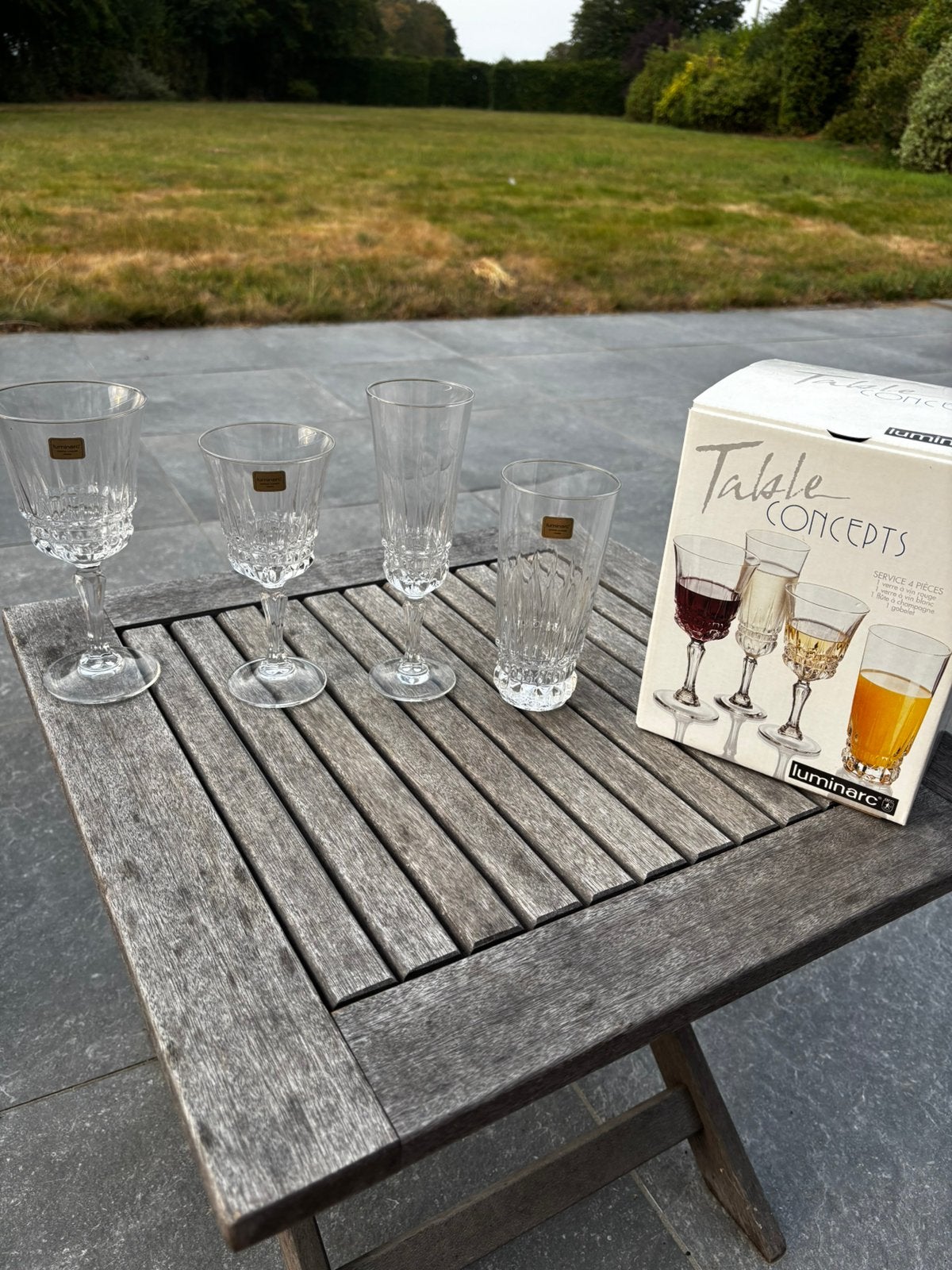Verres luminarc, Enlèvement, Comme neuf