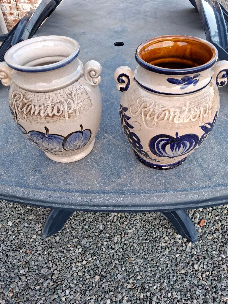 Twee rumtopf potten, Ophalen
