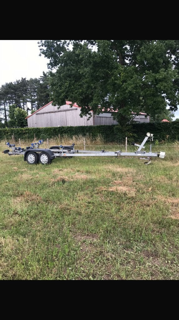 Boot trailer 7 m, Watersport en Boten, Motorboten en Motorjachten, Ophalen, Gebruikt, Staal, Trailer