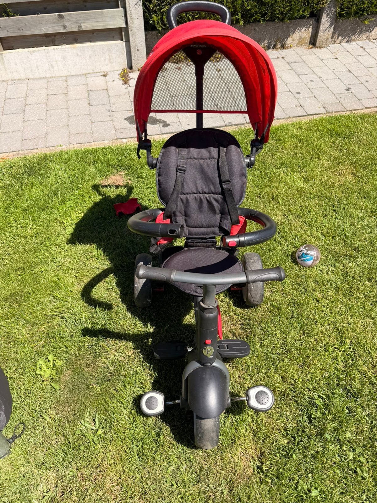 Driewieler duwfiets, Ophalen, Gebruikt, Duwstang