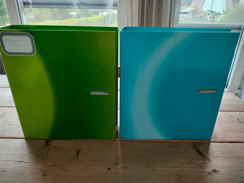 Ringmappen 2 van 8 cm, A4. Prijs is voor de 2 stuks!, Ophalen of Verzenden, Zo goed als nieuw