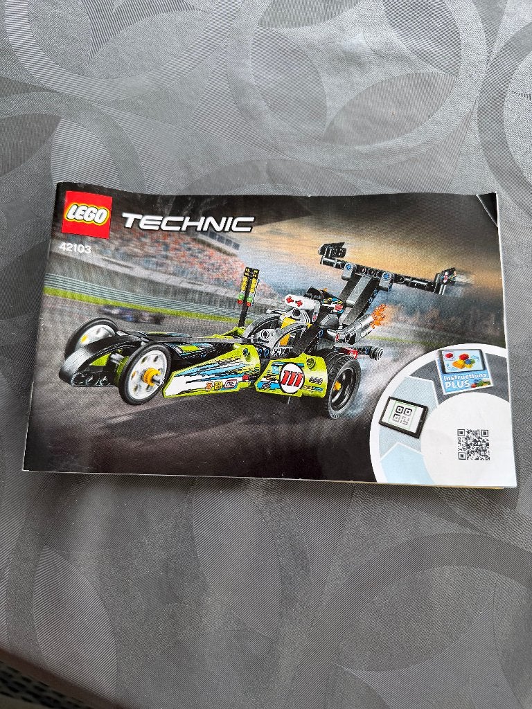 42103 LEGO Technic Dragster, Lego, Ensemble complet, Comme neuf, Enlèvement