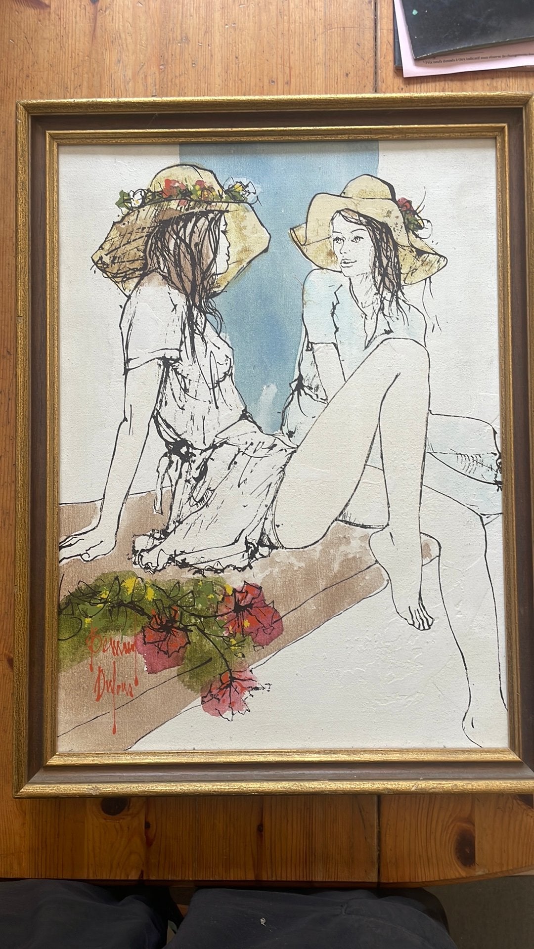 Peinture sur toile de Bernard Dufour, Antiquités & Art, Encadré, Peinture acrylique, Autres matériaux, Enlèvement
