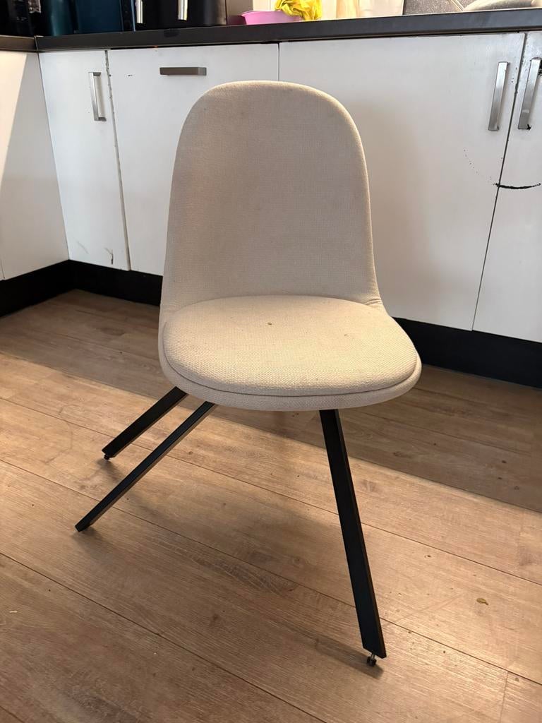 tafel en 4 draaistoelen , rotatie stoelen, Ophalen, Kunststof, Wit, Vier