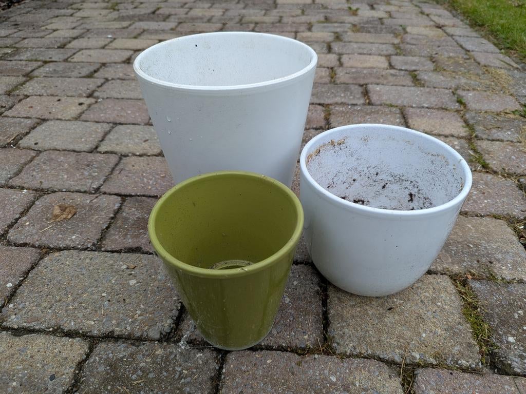 3 bloempotten keramiek, Ophalen