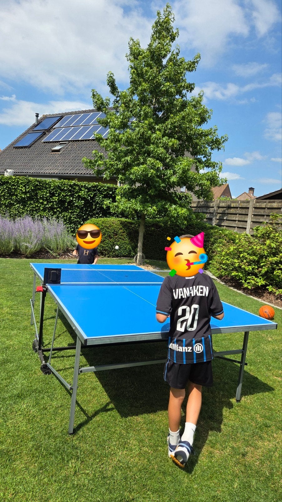 Pingpong-tafel / Tafeltennistafel met beschermhoes, Ophalen, Zo goed als nieuw, Tafel Outdoor, Inklapbaar