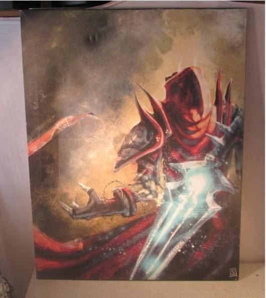 Belle œuvre d'art - Guerrier magique - 90x70, Enlèvement ou Envoi, Comme neuf, Imprimé