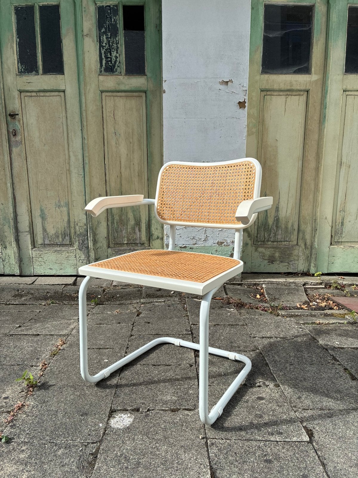 Chaise Cesca blanche, design Marcel Breuer, Enlèvement, Comme neuf